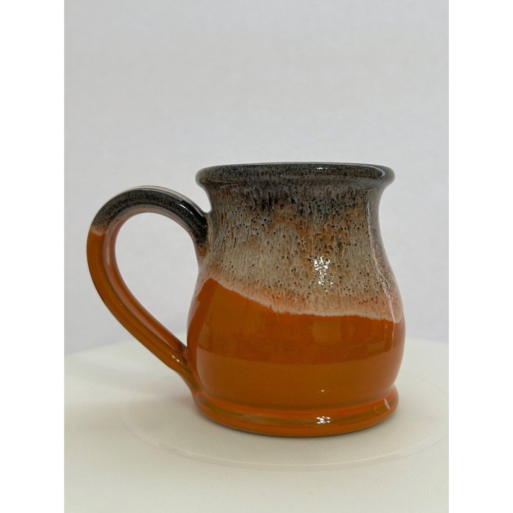 Another Broken Egg Cafe Dallas Texas 2016 Deneen Pottery Mug Orange Drip Glaze - Picture 3 of 7